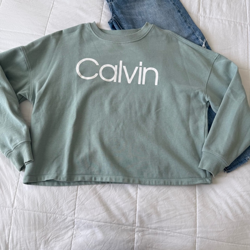 Calvin Green Women’s Sweatshirt Size Small - Picture 2 of 5